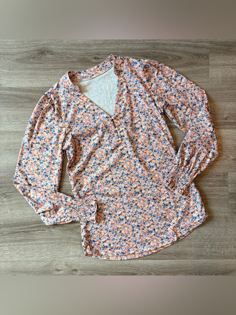 Rapbin floral print long sleeve top